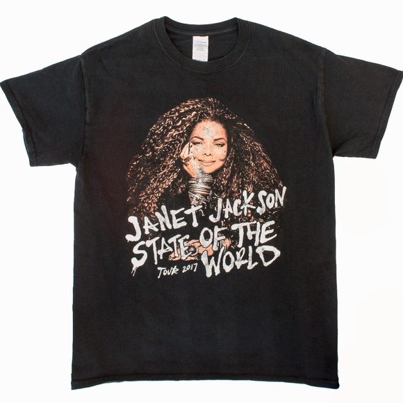 Gildan Other - Janet Jackson State Of The World Tour Band T Shirt